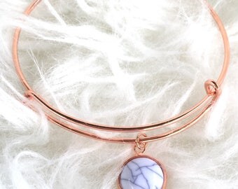 Marble : Rose Gold Bangle