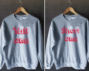 tall friend short bff sweatshirts stars friends