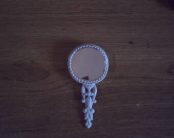 Dove gray weathered bag mirror