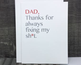 Birthday Card to Dad. Father Bday Card. Card from Daughter. Funny Card for Dad. Funny Dad Card. Card for Dad. Cards for Dad. Dad Birthday