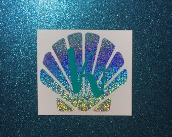 Holographic Seashell With or Without Initial Decal