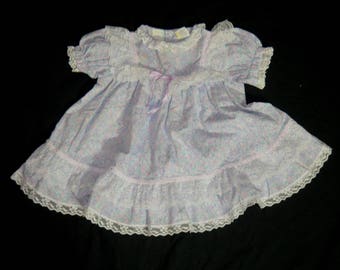 Vintage Girls Floral and Lace Dress - Size 2