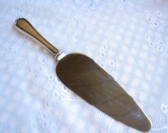 Cake Knife Cake shovel Birks regency plated Cake Slice Serving Pie Server Collectible tableware Silver plate flatware for collector Hollow