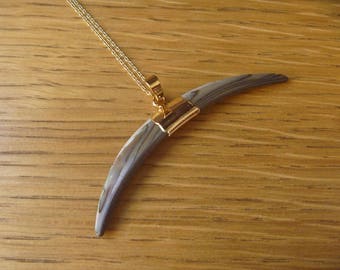 Shell Gold Plated over Brass Moon necklace