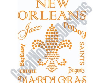 New Orleans SVG - HTV - Vinyl Cutting Graphic Art