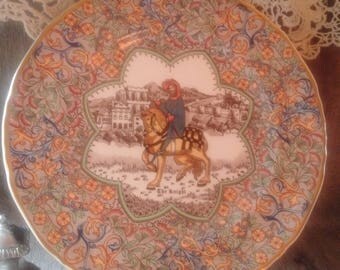 CHAUCER'S CANTERBURY TALES Plate, The Knight: from Masons Ironstone Canterbury Tales series, decorative wall-hanging of Canterbury Tales