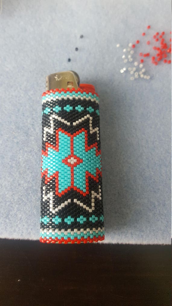 Beaded lighter case