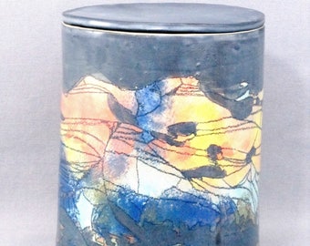 Box (pot) large ceramic handmade