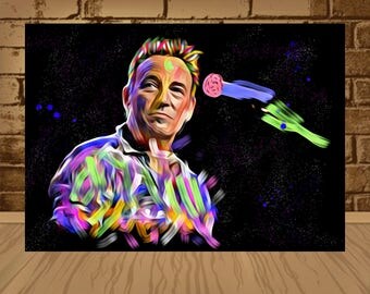 bruce springsteen poster,bruce springsteen print,bruce springsteen art,rock poster,rock art,rock print,music art,wall art,music poster,art
