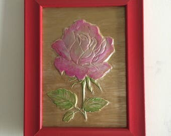 Rose Wall Decor pink rose wall art | etsy Rose Wall Decor pink rose wall art | etsy