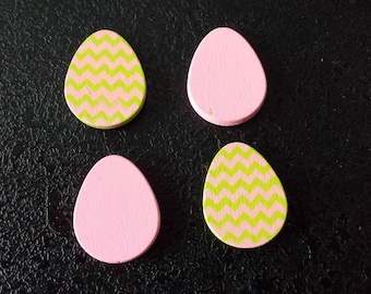 Pink wooden eggs