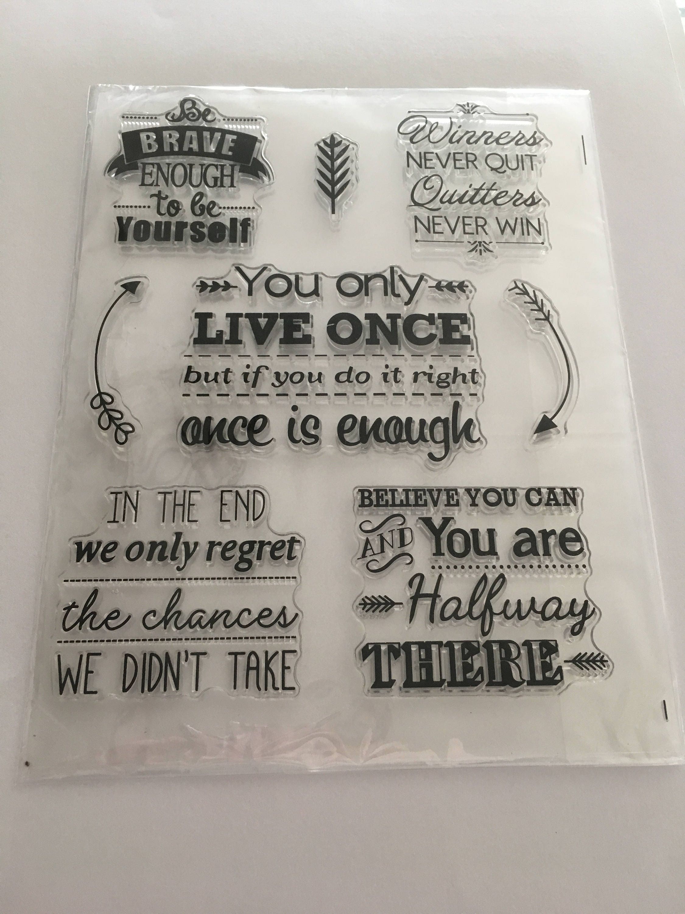 Inspirational Clear Stamps, Inspirational Stamps, Cardmaking Stamps