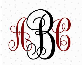 Sale! Interlocking Vine Monogram Font SVG Collection - Interlocking Monogram Font SVG - Letter Clipart - Silhouette Cricut Font Files