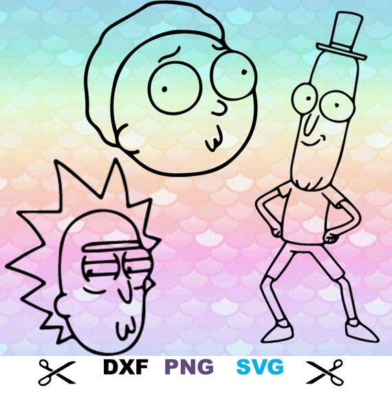 10 Rick and Morty Monogram Svg Monogram Image Svg Cut Files Silhouette ...