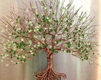Tree - Upcycled Thread & Beadwork X-Mas Decor Hanging 09
