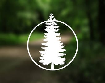 DECAL {Pine Tree} Adventure Decal | Vinyl Decal | Car Window Decal | Laptop Decal | Water Bottle Decal | Phone Decal | Bumper Sticker