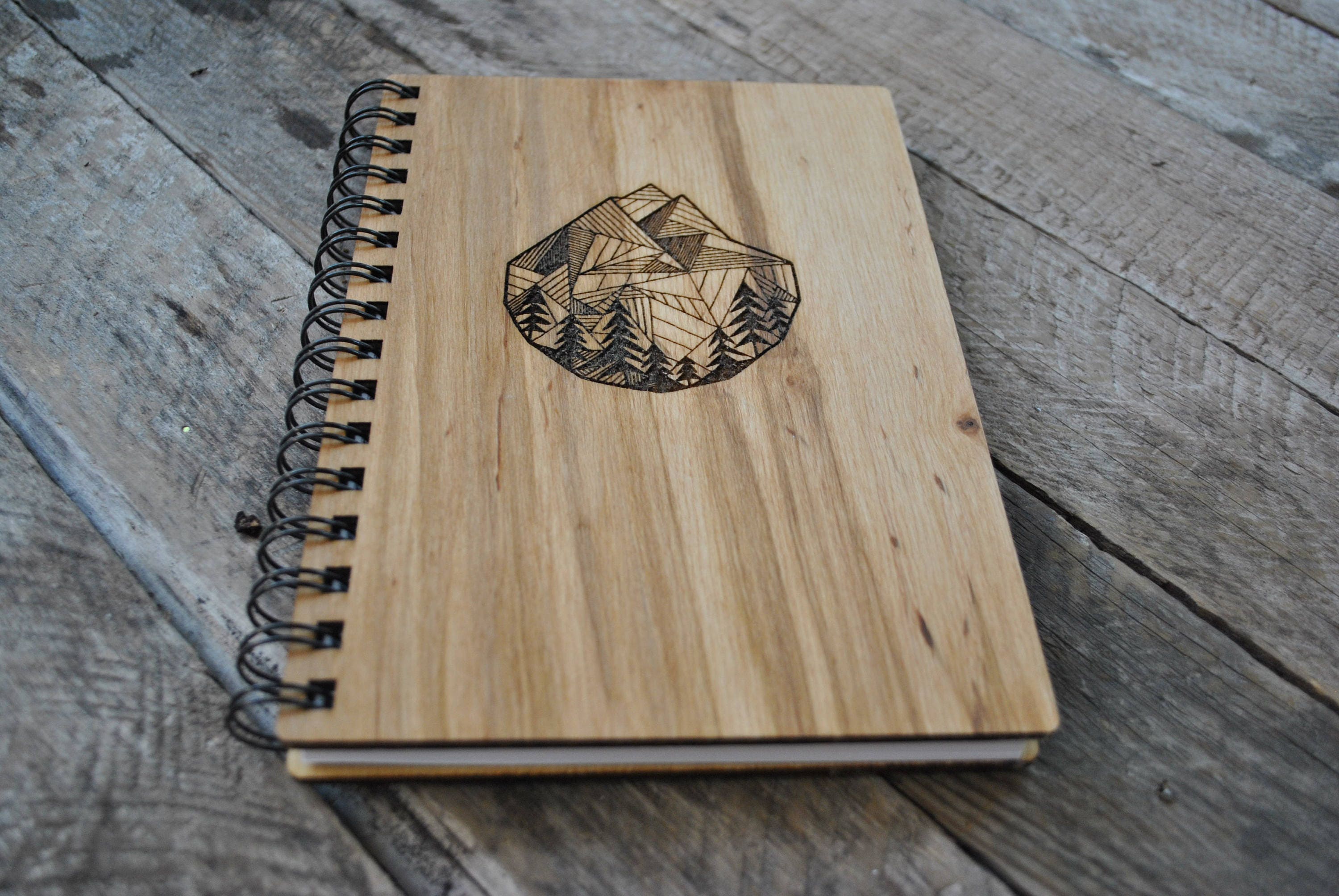 Wooden Notebook Notebook Wooden Engraved Magazine