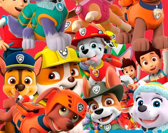 Paw Patrol 60 Clipart -Digital-ClipArt-PNG-image-300 DPI- PNG Images-Digital Clip Art background-Paw Patrol Scrapbooking-Instant Digital