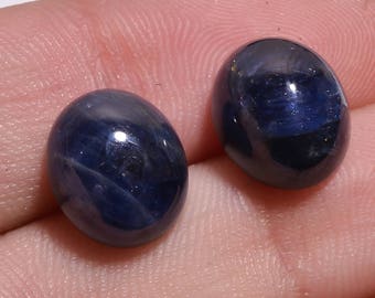 SUPERB Quality BURMESE SAPPHIRE Cabochon Pair,Size-7x9x11mm Approx,Earring pair,Code-RA1001