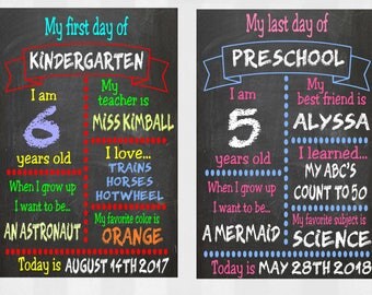 2 School Chalkboard Template SVG cutting files, 1st day of school svg, Last day of school svg, svg files for silhouette, files for cricut
