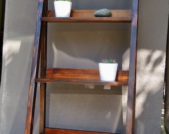 Modern Leaning 3-Shelf Bookcase, Dark Walnut