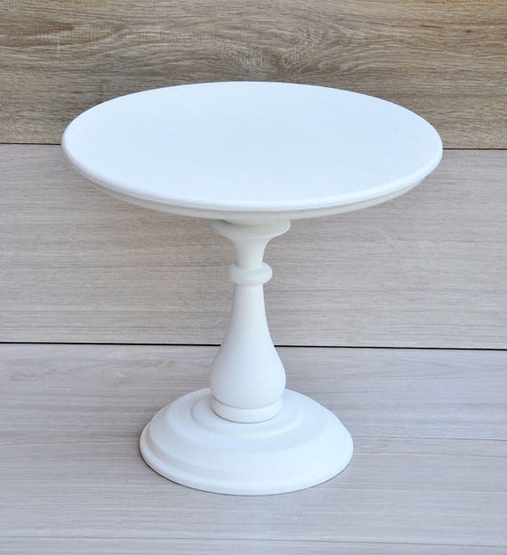 12'' White wood cake stand White cake stands for