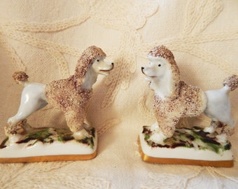 antique porcelain poodles