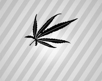 Download Weed leaf svg dxf | Etsy