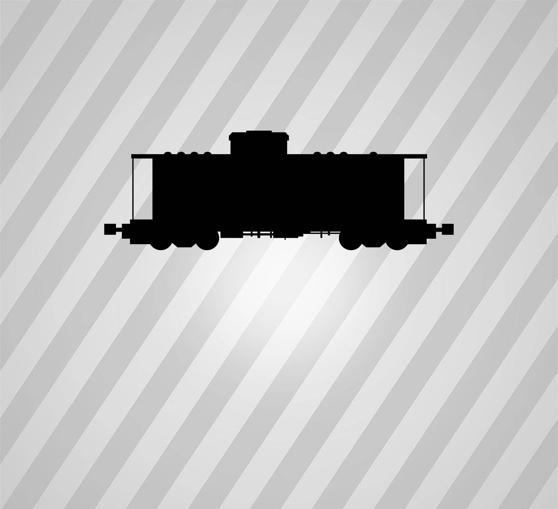 Download Train Silhouette Caboose Svg Dxf Eps Silhouette Rld RDWorks