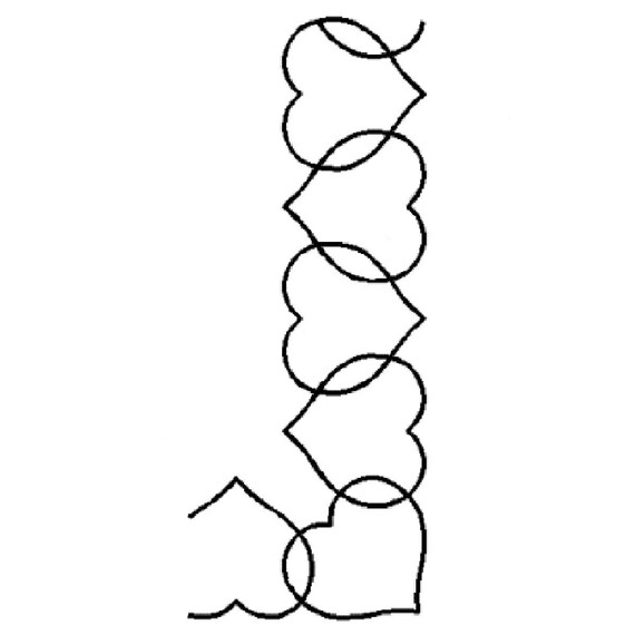 Heart Border Quilt Stencil 111/2 x 5 0245