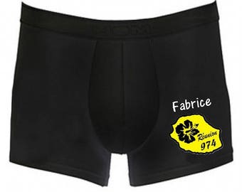 Black Boxer Reunion personalized with name