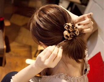 Amber Flower Ponytail Holder / Hair Rubber Band