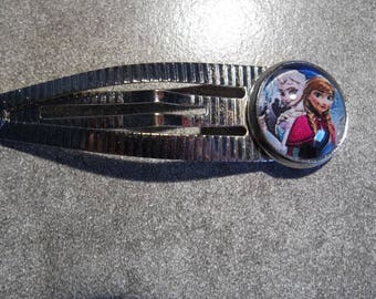 cabochon Silver "Princess" hair clip
