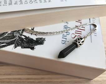 Beautiful bookmark "celtique" in black crital