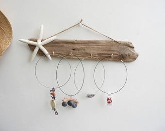 Driftwood jewelry display * starfish