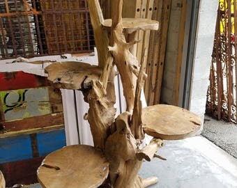 Teak Drift Wood Display Shelf