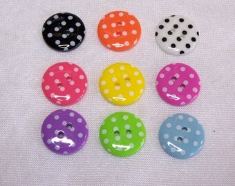 Button with polka dots, 2 holes (Bo-2357)