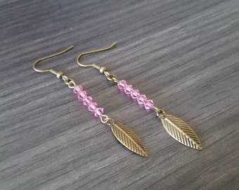 Rose leaf earring