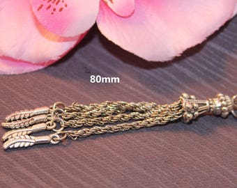 Silver pendant charm 4 chains 80 model 6 mm