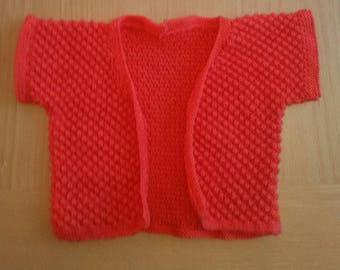 orange cotton Cardigan