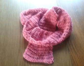Summer loop / summer scarf raspberry, 175 cm