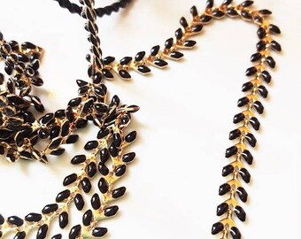 20 cm chain gold base and black ears