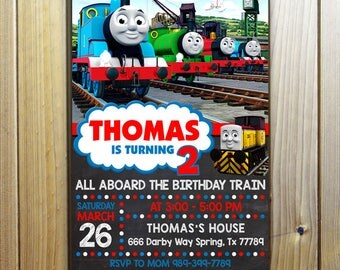Thomas The Train Invitation, Thomas The Train Birthday, Thomas The Train Birthday Invitation, Thomas The Train Party, Thomas Train Invite