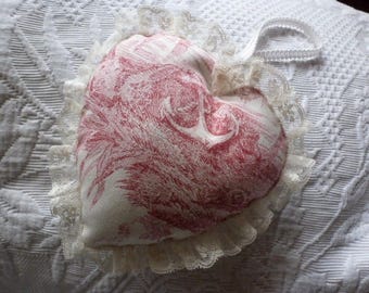 HEART DOOR PILLOW - TOILE DE JOUY - ANCHOR