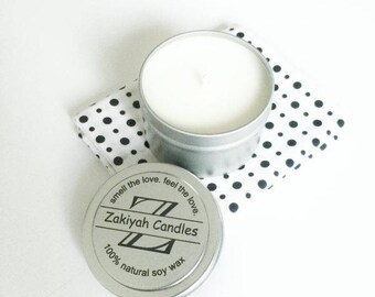3.4oz Rose Soy Candle | Tin Can Scented Soy Candle