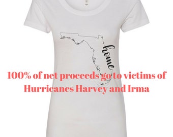 Home Pray Strong T-Shirts for Florida and Texas - Custom Design (100% of all net proceeds go to victims of these storms)