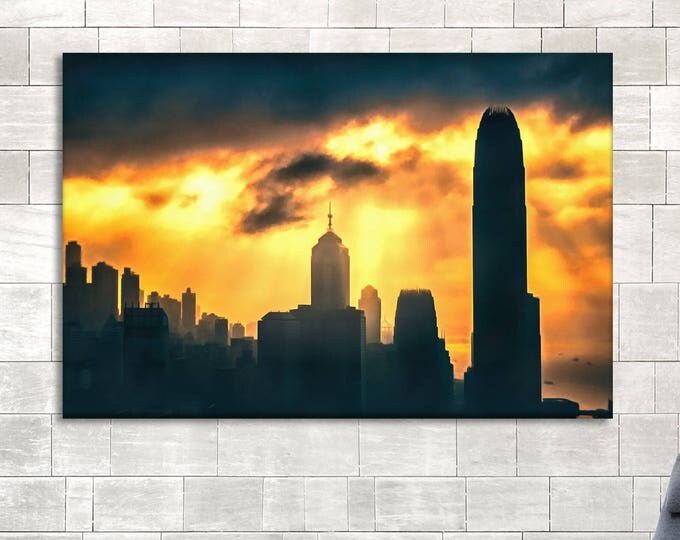 Hong Kong canvas, Wan Chai, China poster, canvas, Interior decor, print poster, Chine design, art picture, gift