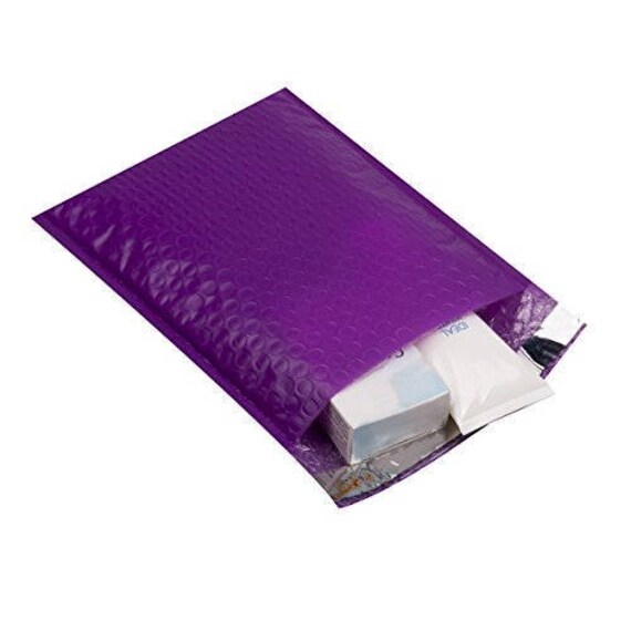 20 10.5 X 15.5 Purple Poly Bubble Mailer Size 5 Self Sealing