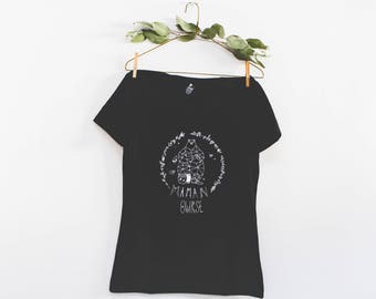 Organic T-Shirt Maman Ourse - Black