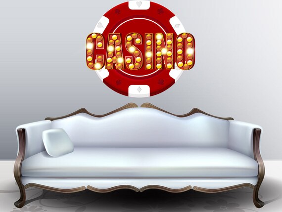 Casino Chips Full Color Decal Casino Full color sticker wall